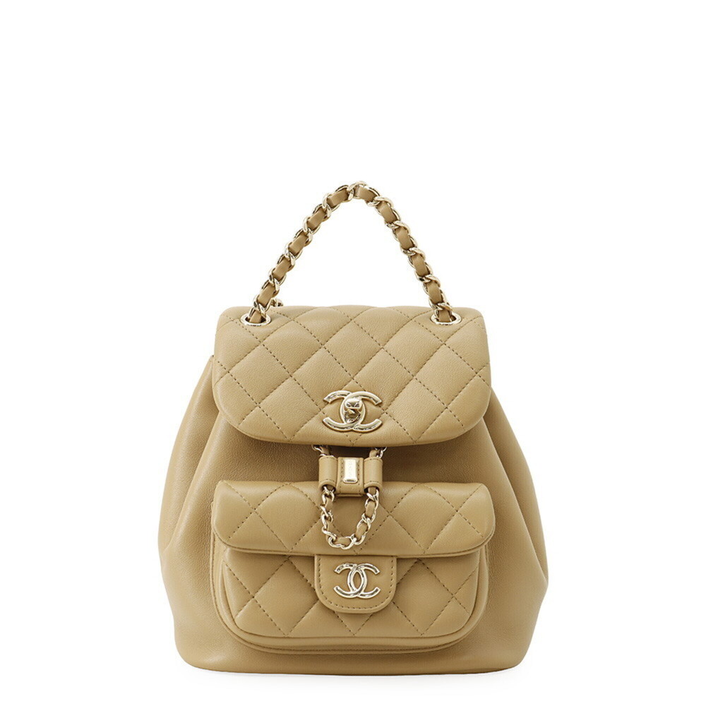 Chanel Matelassé Backpack with Coco Mark, Lambskin, AS2908, CHANEL Handbag, B...